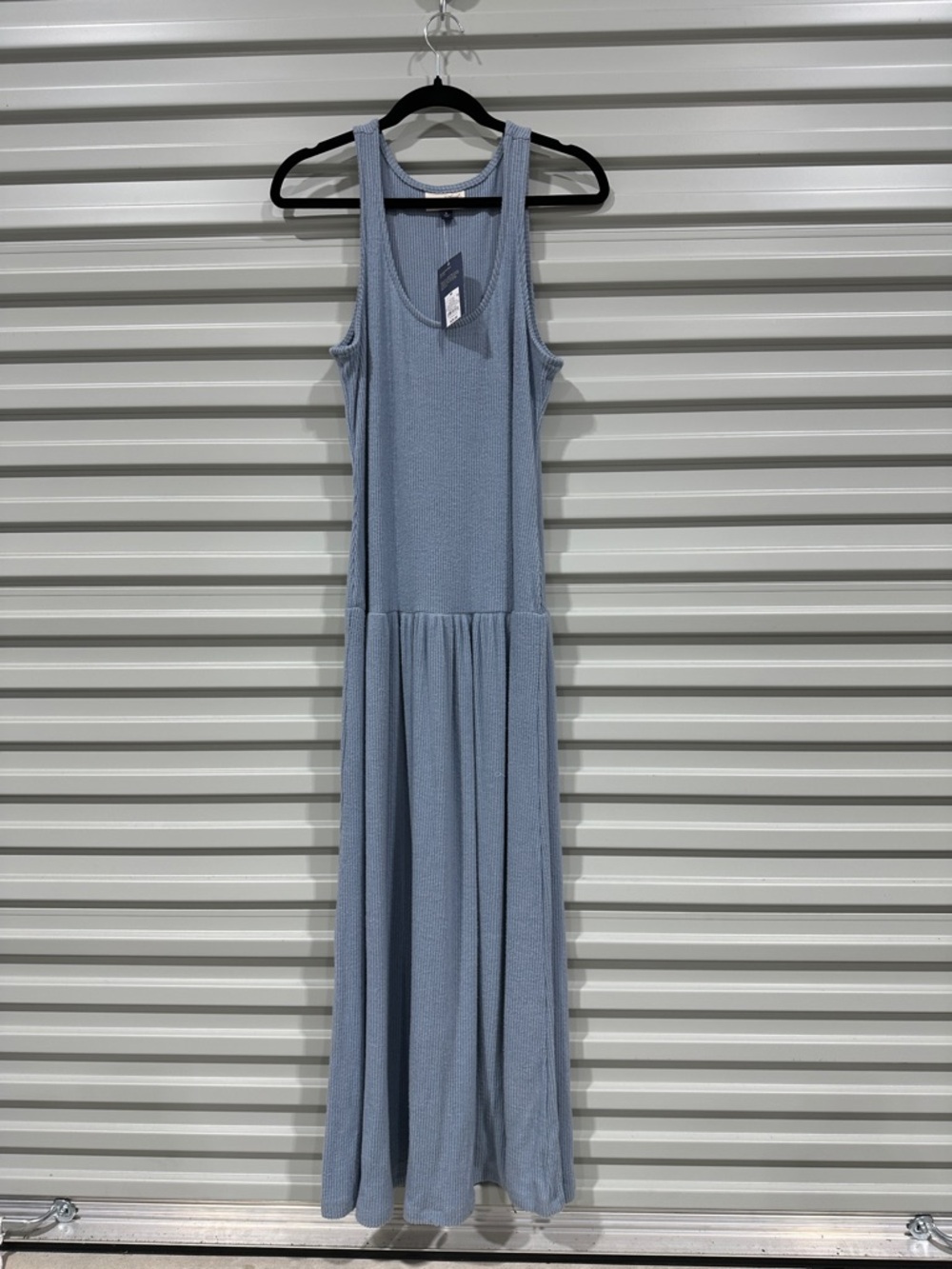 Universal Thread Light Blue Ribbed Tank Maxi Dress - Picture 1 of 10
